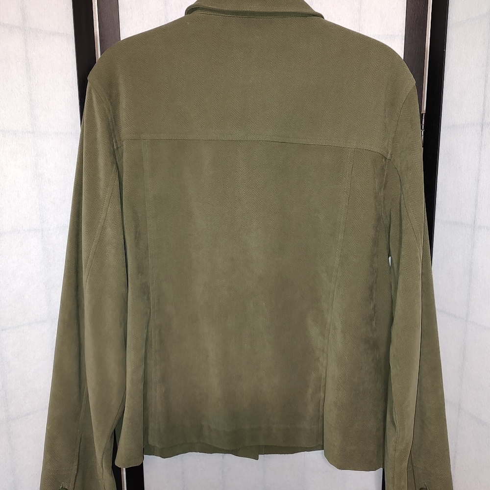 Vintage Green Norton McNaughton Suede Like Jacket sz 10 - Picture 2 of 4